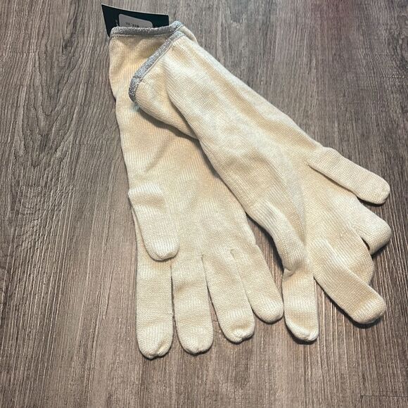 Lauren Ralph Lauren Military Detail Knit Gloves-NATURAL-One Size - Picture 3 of 3